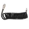 3 Meters Recoil Air Hose Black Reinforced Abrasion Resistant Inflator Extension Tube with Bend