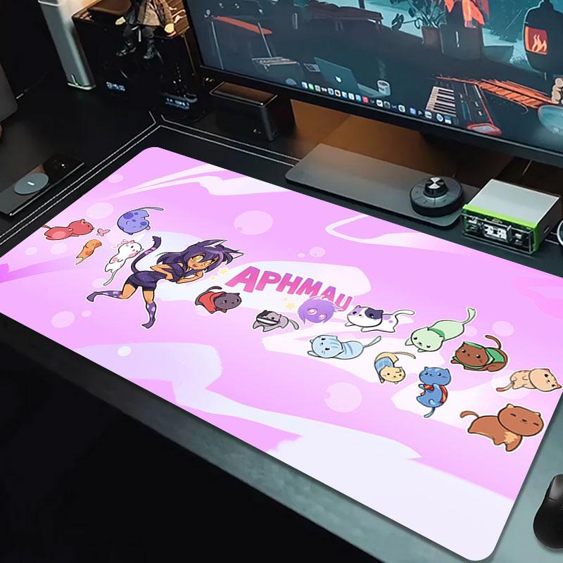 Aphmau Large Size Mouse Pad Large Gaming Table Cushion Non-slip Laptop Tablet Big Mousepad XXL Mat Mini PC Playmat With Lock edge