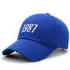 1987 new hat Korean version casual soft top embroidered cap men and women outdoor sunshade spring and autumn baseball cap