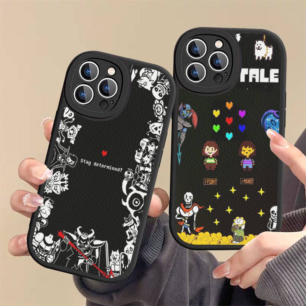 U-Undertale For IPhone 16 15 14 13 12 11 Pro Max Plus Leather Phone Cover