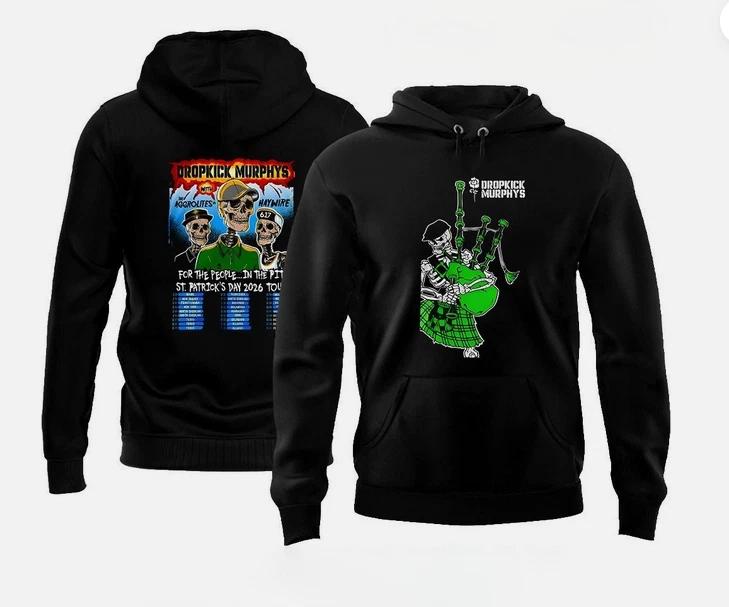 Dropkick Murphys 2026 Tour Two Sided Unisex Hoodie