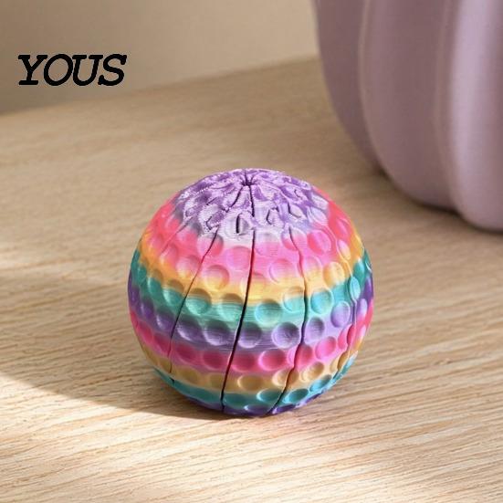 Kids Anxiety Relief Toy 3D Printed Twisting Ball Fidget Toy, Transforming Spiral Shape Decompression Sensory Stress Desk Accessory for Work