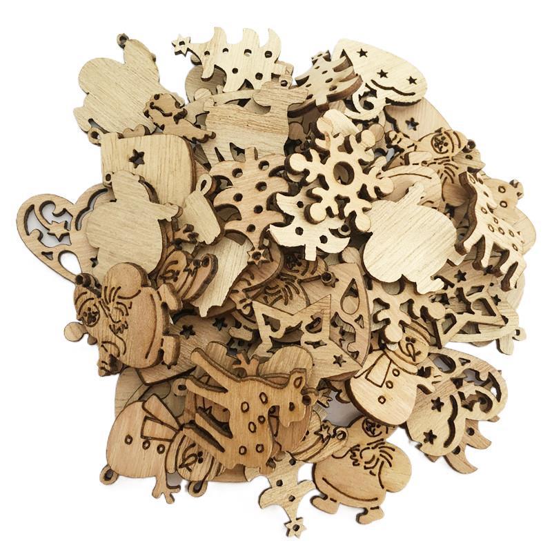 Eco-Friendly Retro Christmas Cartoon Wooden Decorations - European & American Style