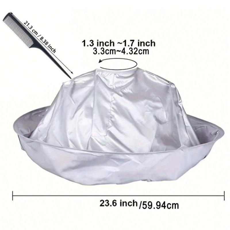 Barber cape, adjustable, foldable barber umbrella cape with black comb, suitable for barber shop, home use