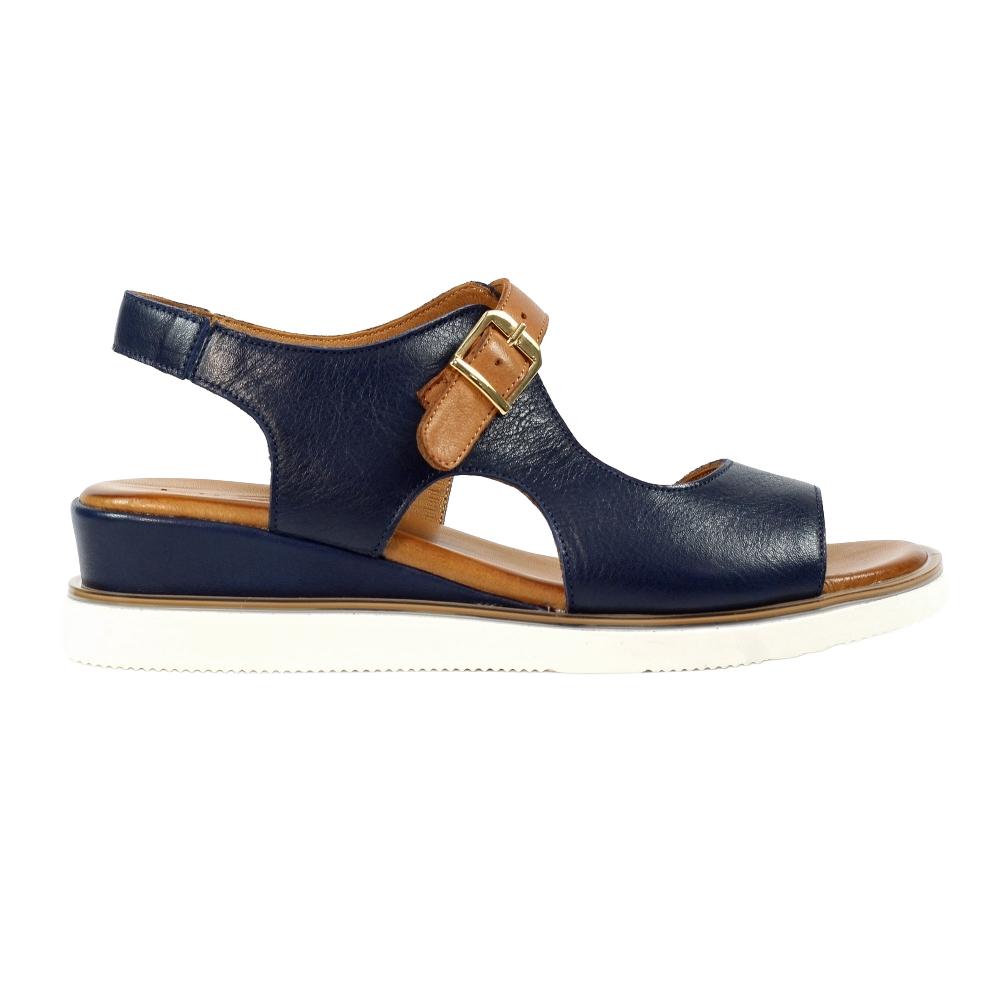 Lunar Womens/Ladies Spring Leather Wedge Sandals