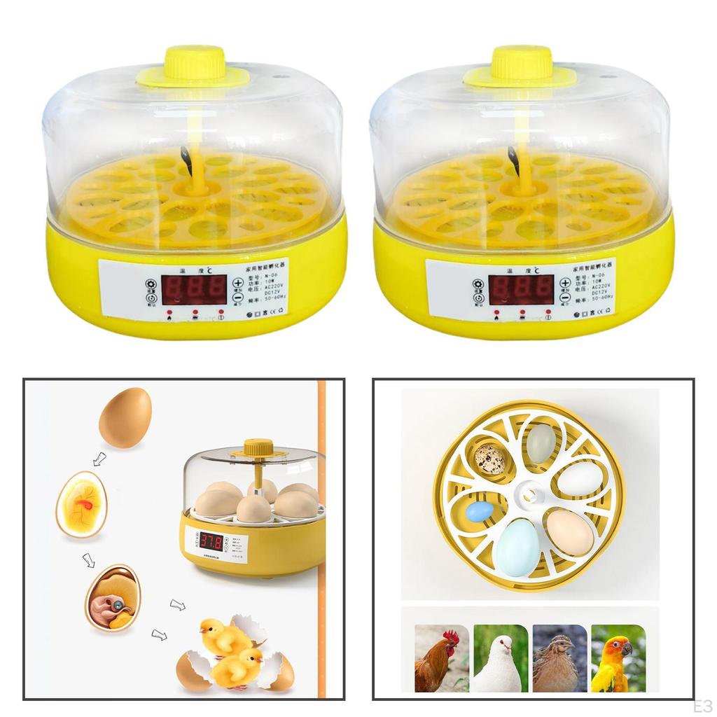 18 Eggs Intelligent Hatcher Chick Adapter Durable Transparent Lid for Hatching Chicken Quail Birds