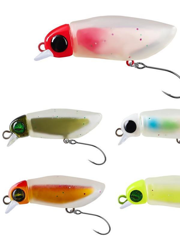 2.3g Sessiz Yüzen Mikro Minnow Böcek Yemliği, Parlayan Nimf Olta Yemi