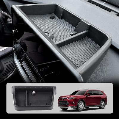 Für 2024 Grand Highlander Zubehör Center Konsole Bildschirm Dashboard Organizer, center Konsole mit Anti-Slip Schwarz Pad Lagerung Organizer Fach für