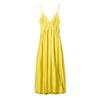 Kaslead New Arrival Women's Clothing Fashion Style Lace Silk Satin Texture Midi Skirt Dress 4764203
