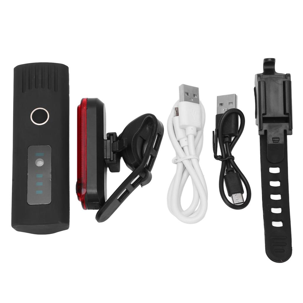 USB nabíjecí světlo na kolo Hliníková slitina Výrazné přední světlo na kolo Zadní světlo Výstražné světlo Vybavení pro noční jízdu venku