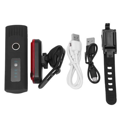USB nabíjecí světlo na kolo Hliníková slitina Výrazné přední světlo na kolo Zadní světlo Výstražné světlo Vybavení pro noční jízdu venku