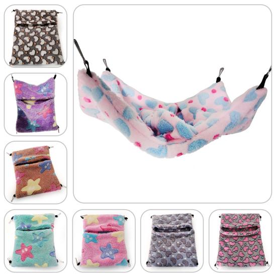 Hamster Warmer Umschlag Hängematte Weiches Plüsch Schlafbett Haustiernest Zubehör