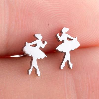 Ballettmädchen Weihnachts-Mini-Ohrstecker - Niedlicher und süßer Schmuck für kleine Mädchen