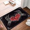 Halloween Dancing Skeletons Door Mat Spooky Skull Non-Slip Welcome Entrance Rugs Kitchen Bedroom Living Room Carpet Decoration