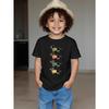 European Size Boys Round-neck Short-sleeved T-shirt with Four Dachshund Pattern Prints