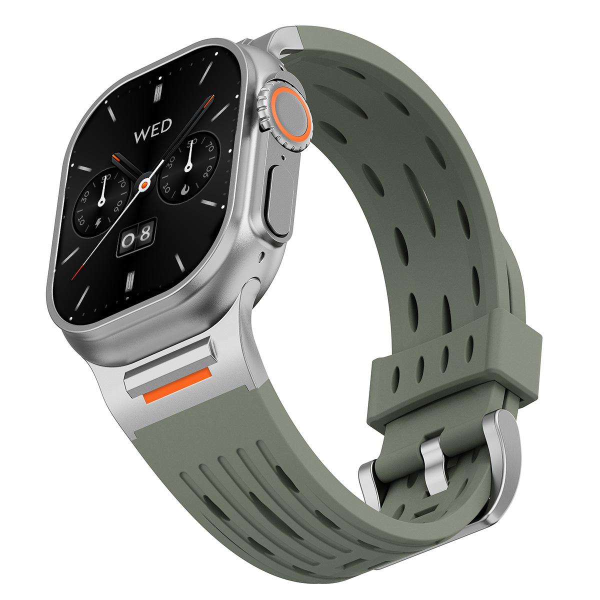 

Silicone Band For Iwatch Ultra 3/2 49mm 42 44 45 46mm 3 Style Sport Strap For Apple Watch S11 10 9 8 7 6 SE3 Breathable Bracelet S11 10-46MM