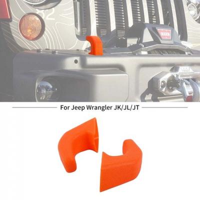 Orange Factory Bumper Tow Hook Cover Trim For 2007- Jeep Wrangler JK JL JT