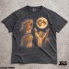 Three Squirrel Moon Vintage 90s Graphic T-Shirt, Retro Silly Squirrel Gift, Screaming Squirrel Full Moon Tee, Aesthetic Galaxy Nature Art