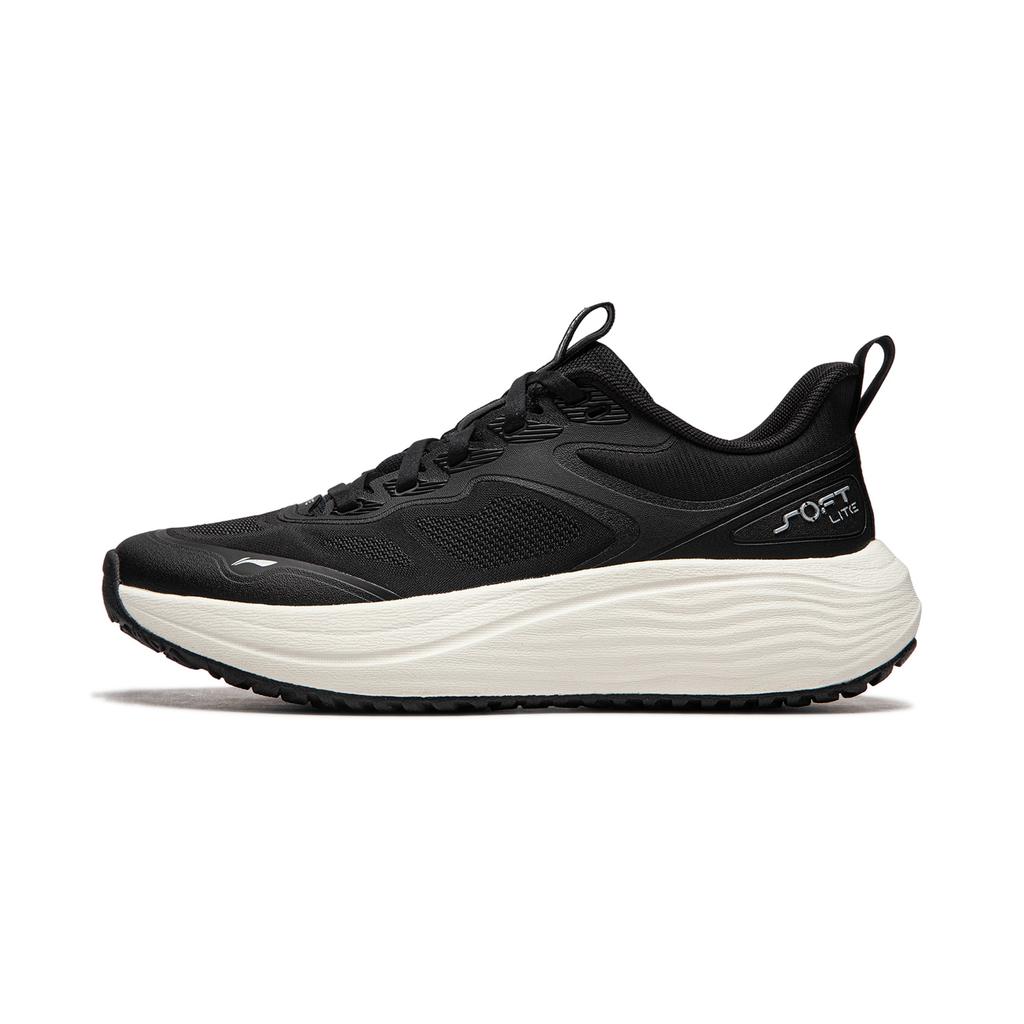 Li Ning Soft Lite Slip Resistant, Abrasion Resistant, Breathable, Lightweight Low top Running Shoes Women's Black AGLU038-1