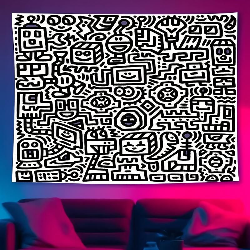 

Abstract Tribal Art Tapestry Unique Modern Design for Home Decor Adds Depth and Mystery to Any Room 74x94cm(29x37in)