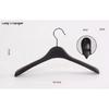 10pcs Black Thick Wide Shoulder Plastic Clothes Hanger for Coats Jacket and Fur