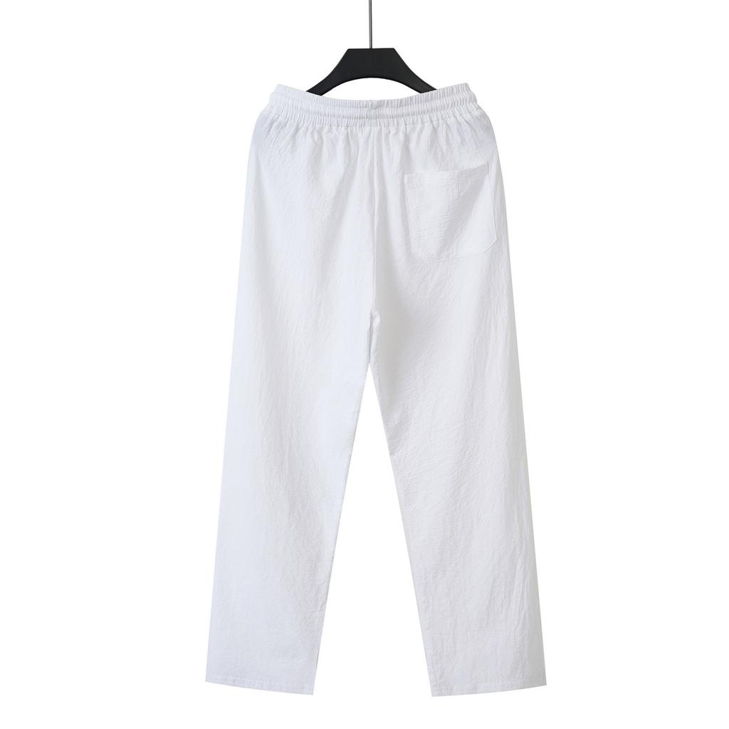 Men's  Leisure  Fashion  Flax  Long  Sleeves  Workwear  Trousers  Two  Pieces  Set