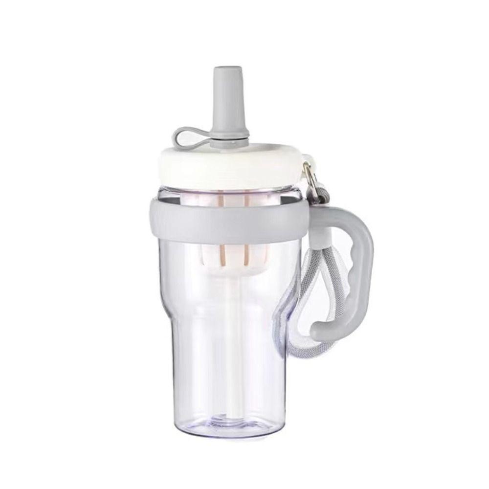 

Leak-Proof Sports Water Bottle Tea Infuser Lucky Belly Cup Outdoor Activities білий/сірий колір