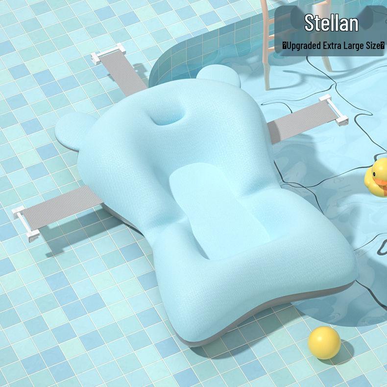 Baby Bathtub Non-Slip Floating Bath Mat & Support Net for Newborns