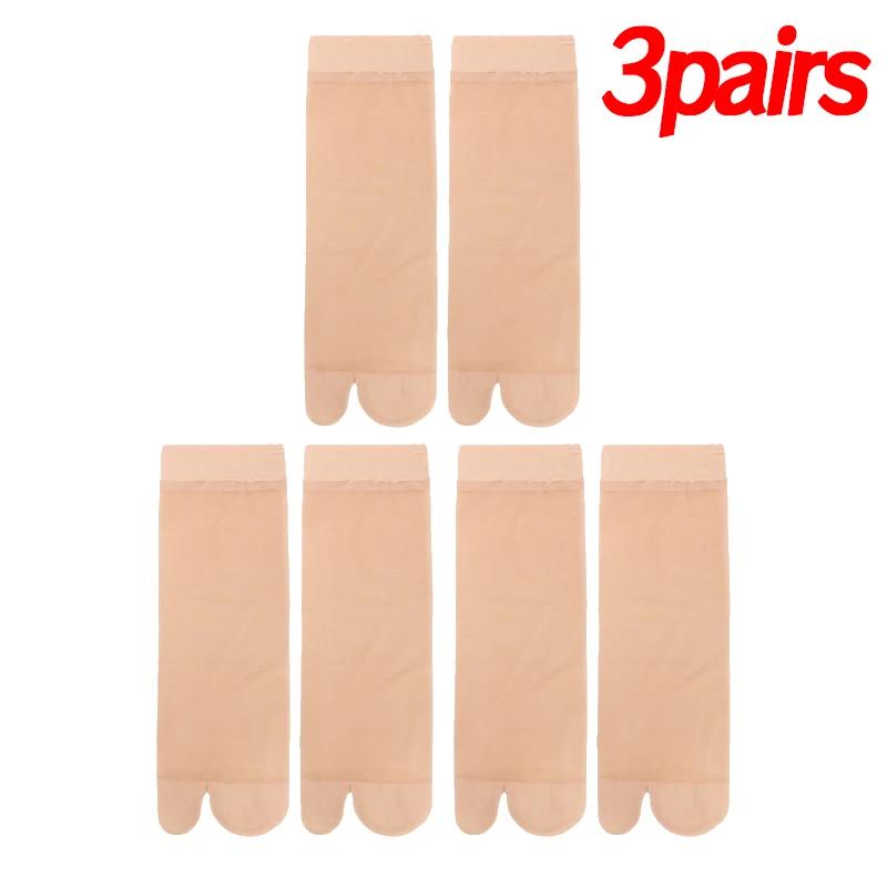 Two Toed Crystal Silk Socks Clear White Black Breathable Cool Stockings Unisex Japanese Men Women Summer Ultra-Thin Tabi Socks