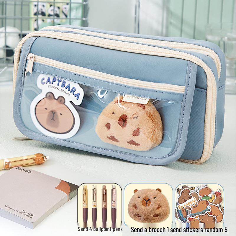 

Пенал Капибара – Большой, Высококачественный Пенал для Девочек Начальной и Средней Школы