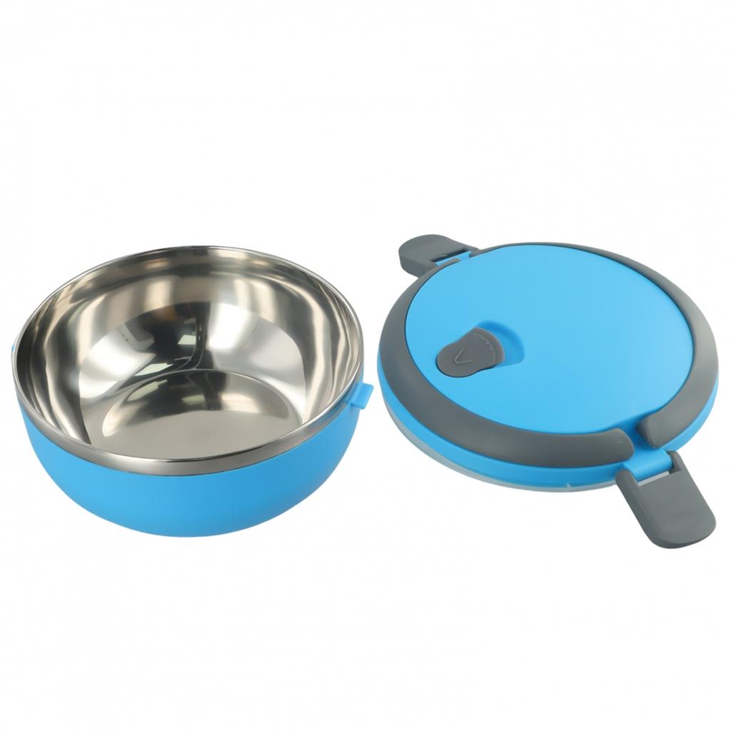 Stainless Steel Round 1 Layer Insulated Food Thermal Containers Lunch Box Case