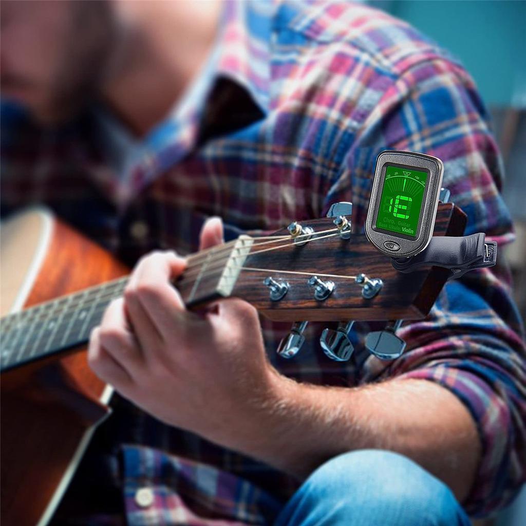 1PC Guitar Tuner For All Instruments Clip On Electronic Tuner for Guitar Bass Ukulele Violin Mandolin Banjo