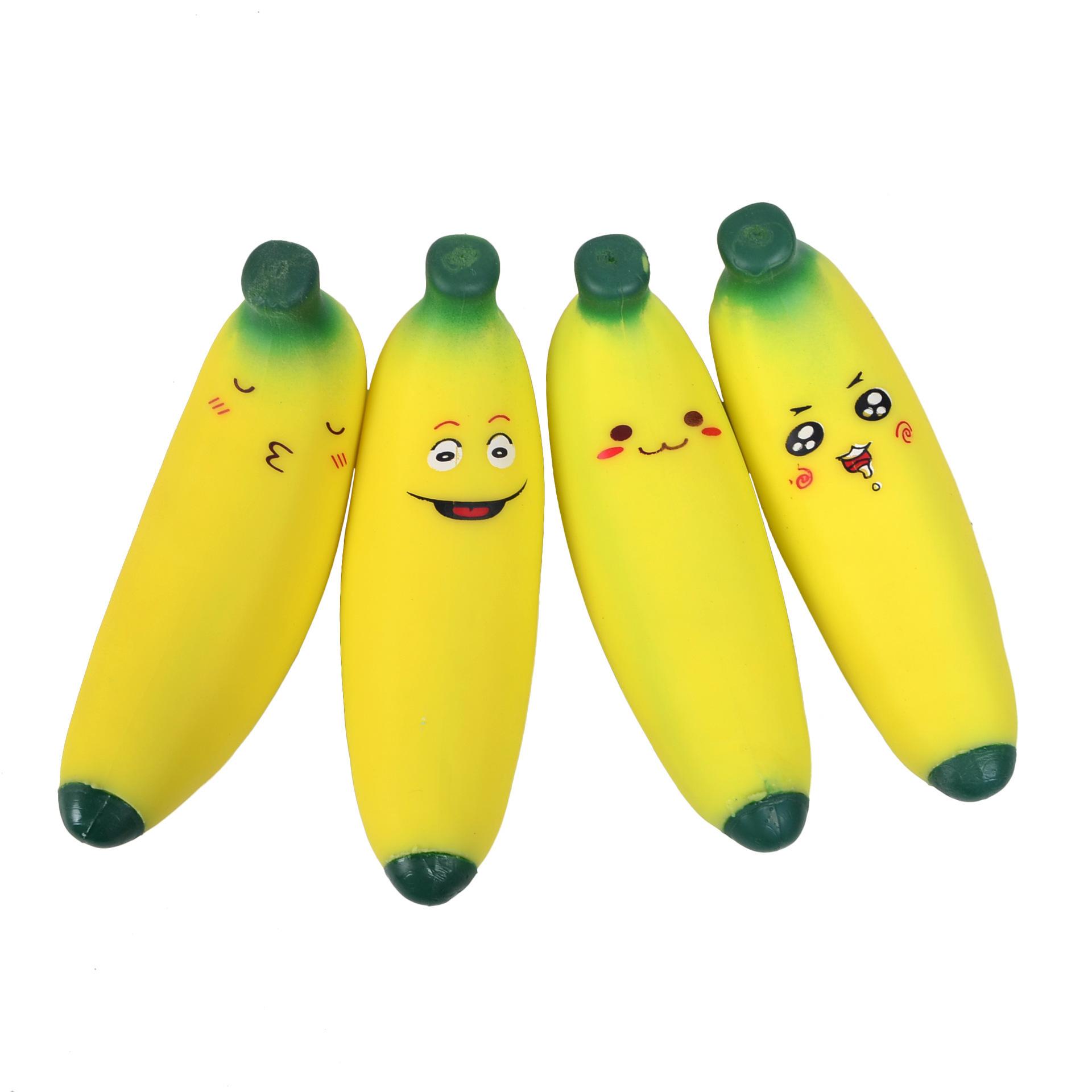 Süßes Bananen-Quetschspielzeug, Stressabbau-Fidget-Spielzeug für Erwachsene & Kinder, Weiches, langsam aufgehendes sensorisches Spielzeug zur Angstlinderung, Partygeschenk & Geschenk