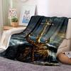 Elegant Golden Anchor Printed Blanket: Perfect for Cozy Nights and Festive Gifting - Available In Various Sizes