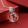 Perfume Vial Pendant Necklace Transparent Aroma Essential Oil Diffuser Pendant Refillable Spherical Perfume Bottle Necklace for Women Unique Jewelry