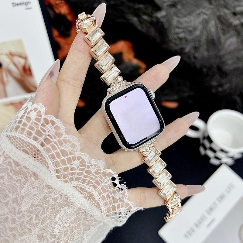 Bling Diamond Band for Apple Watch Bands 49 46 45 44 42 41 38mm Bracelet Jewelry Metal Wristband Strap for iWatch S11 10 9 8 7 6