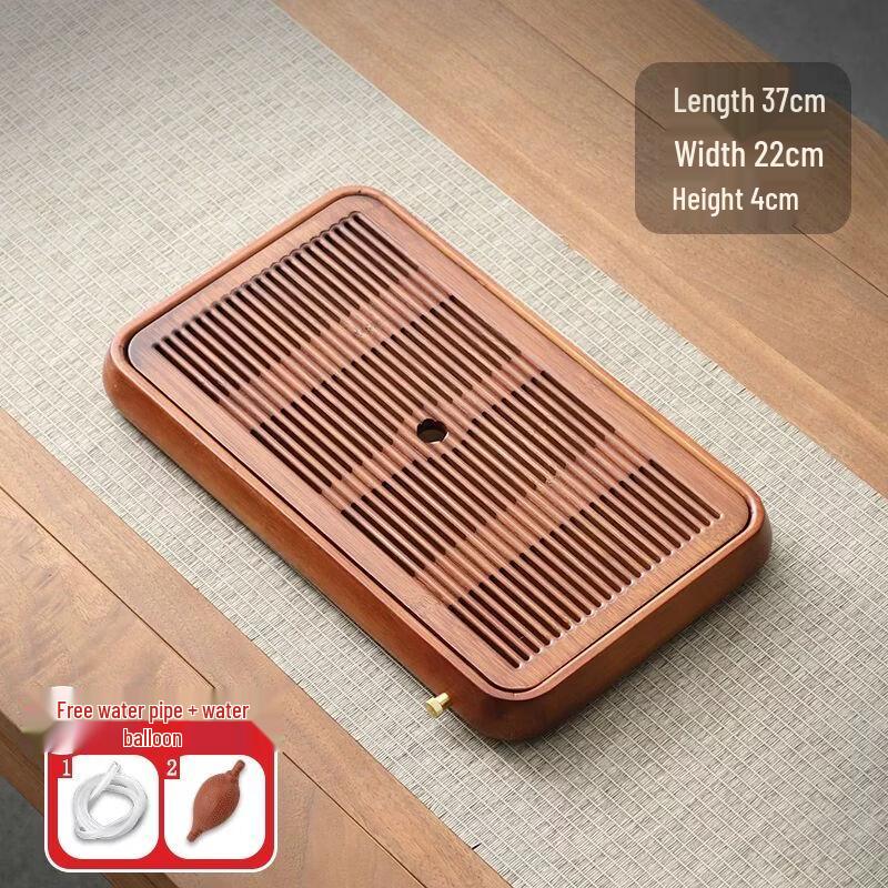 Modern Rectangular Solid Wood Drainage Tea Tray