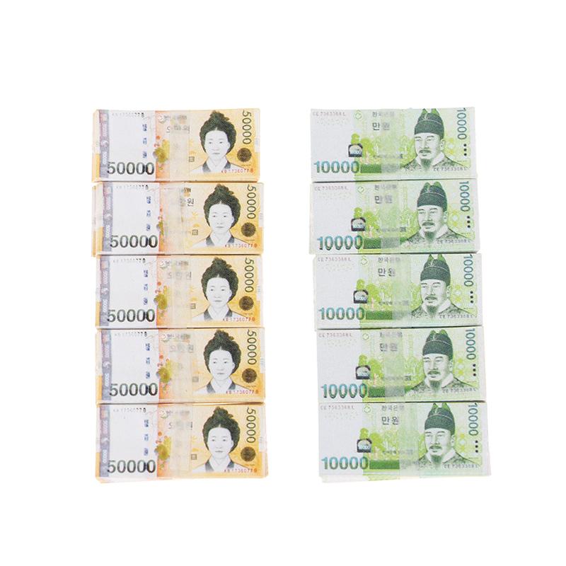 5Pcs 1:12 Dollhouse Miniature Won Simulation Banknote Diy Decor Accessories