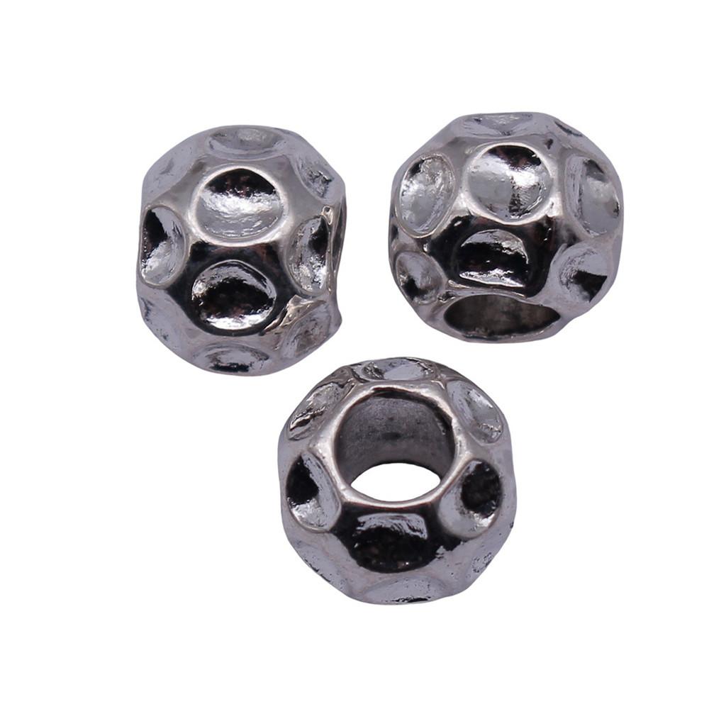 Vintage Floral Pattern Cylinder Beads Antique Style Large Hole Spacers For DIY