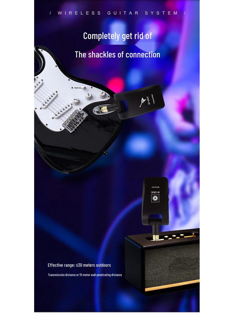 WP-5 Wireless Electric Guitar Receiver & Transmitter - High-End Upgrade Version.