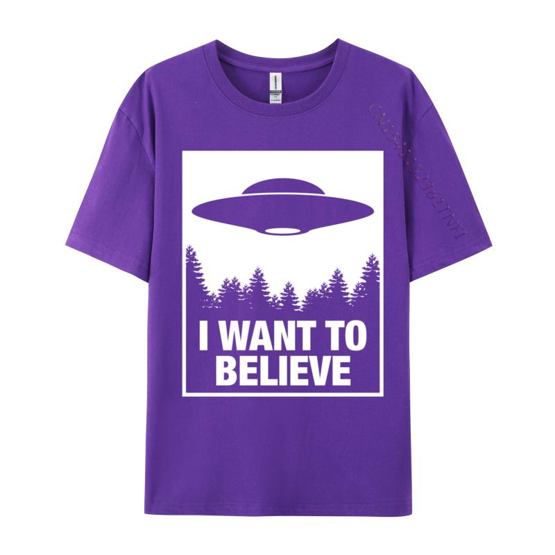 I Want To Believe Ufo Is And Aliens 3 Design Unisexs Plain Tops Tees Crew Neck Tshirts Slim Fit TShirt Drop Shipping