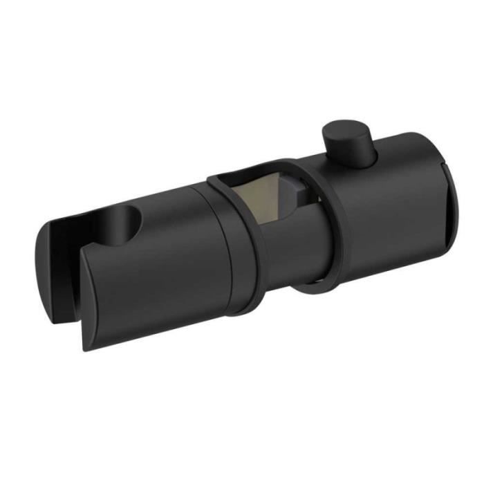 Support de pommeau de douche - Wenko - Libertà - Noir - L 12,3 x H 4,7 x P 3,9 cm