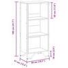 Bookshelf Gray Sonoma 50x31x106 cm Particleboard