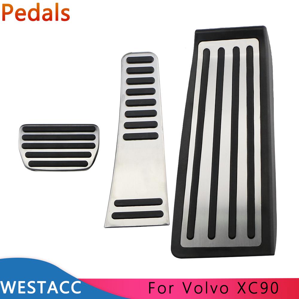 Stainless Steel Car Pedals Accelerator Gas Brake Rest Pedal Covers for Volvo XC90 XC 90 2018 -  Interior
