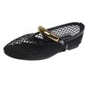 Fashion 2025 New Mesh Women's Flats Outdoor Breathable Soft Bottom Slip on Metal Decoration Flats Plus Size Casual Daily Walking Shoes