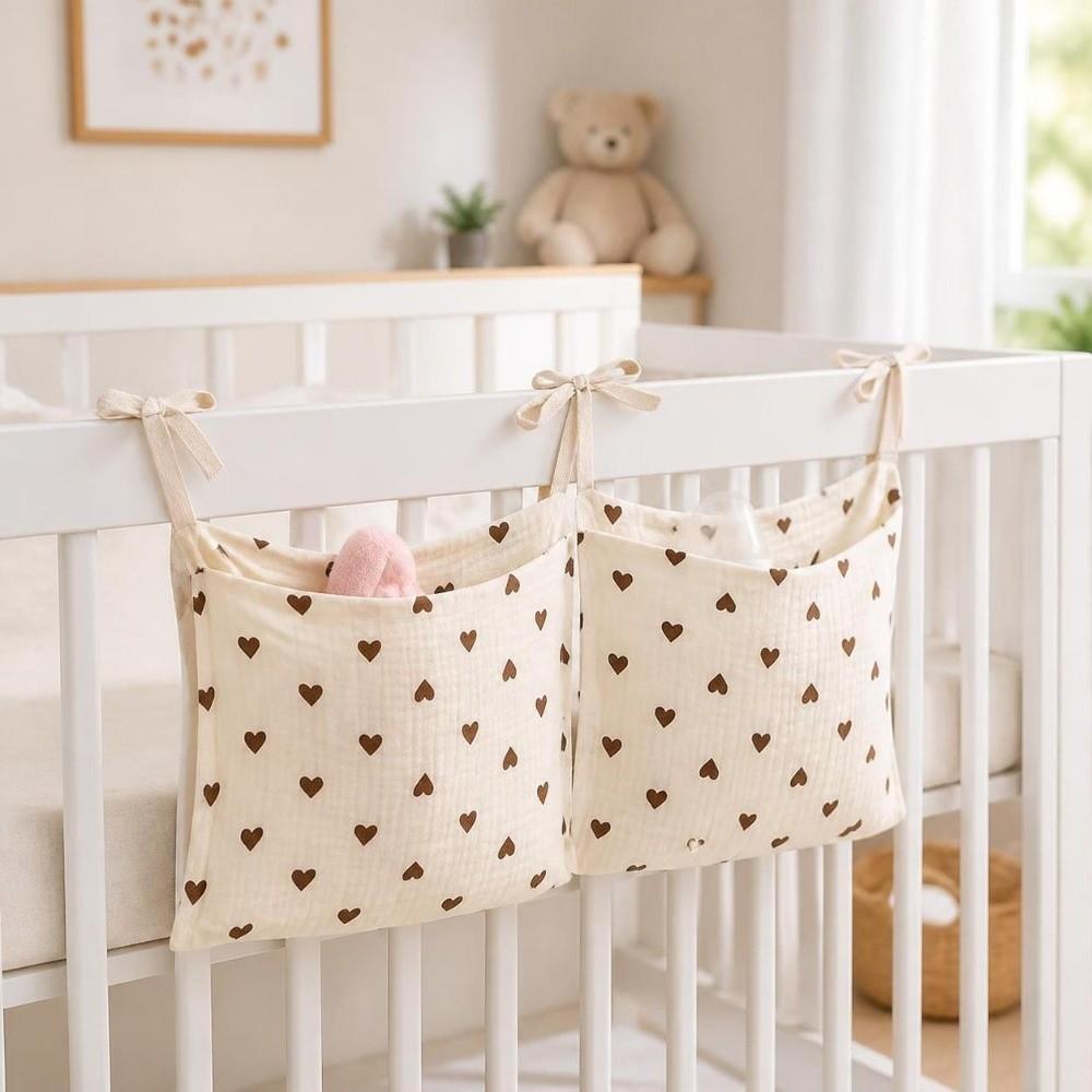 Portable Diaper Storage Bag Multi-Function Baby Bedside Bag Crib Hanging Storage Bag  Baby Newborn