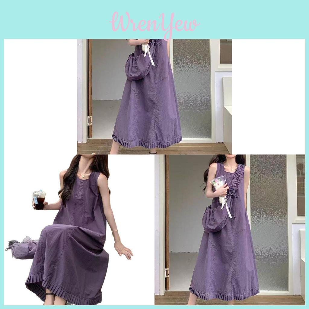 Korean Fashion Dress With Knitted Fabric And Hood For Casual And Travel Use