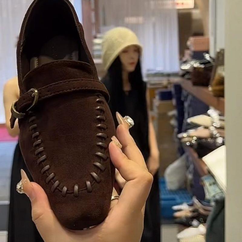 

Ретро туфли Мэри Джейн на плоской подошве с внутренней платформой для увеличения роста, новая универсальная и удобная обувь для通勤 на одной педали 39