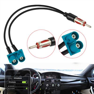 Adaptateur de câble audio de voiture Adaptateur d'antenne Double femelle Fakra Radio vers Standard Moto Din Mâle Adaptateur d'antenne pour Ford Mondeo MA MB