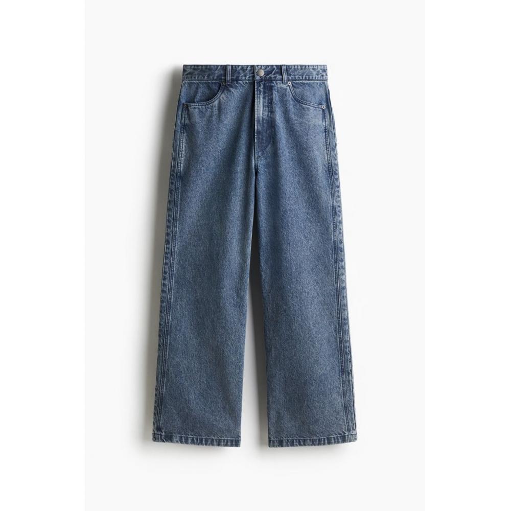 H M Wide Jeans deniM Blue